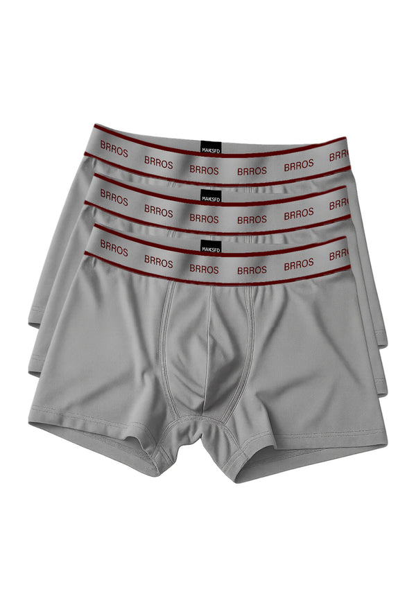 3'lü Erkek Boxer - Silver