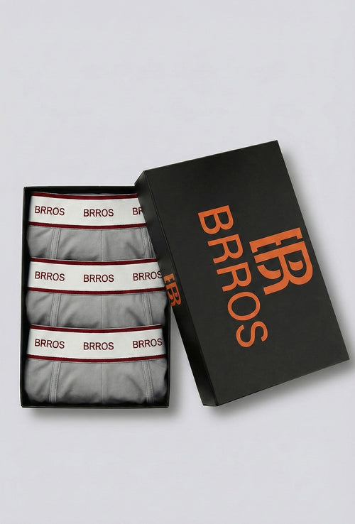 3'lü Erkek Boxer - Silver